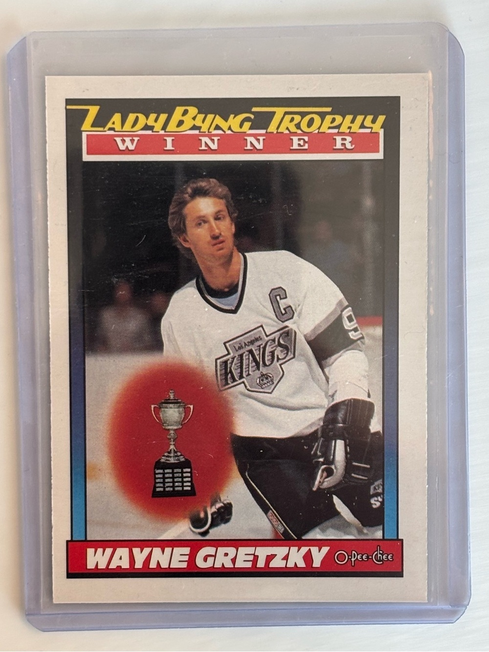 Wayne Gretzky 1991-92 O-Pee-Chee #520 Lady Byng Trophy Winner LA Kings